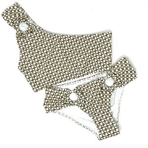 Jonathan Simkhai chain print ring bikini bottom small NWT
